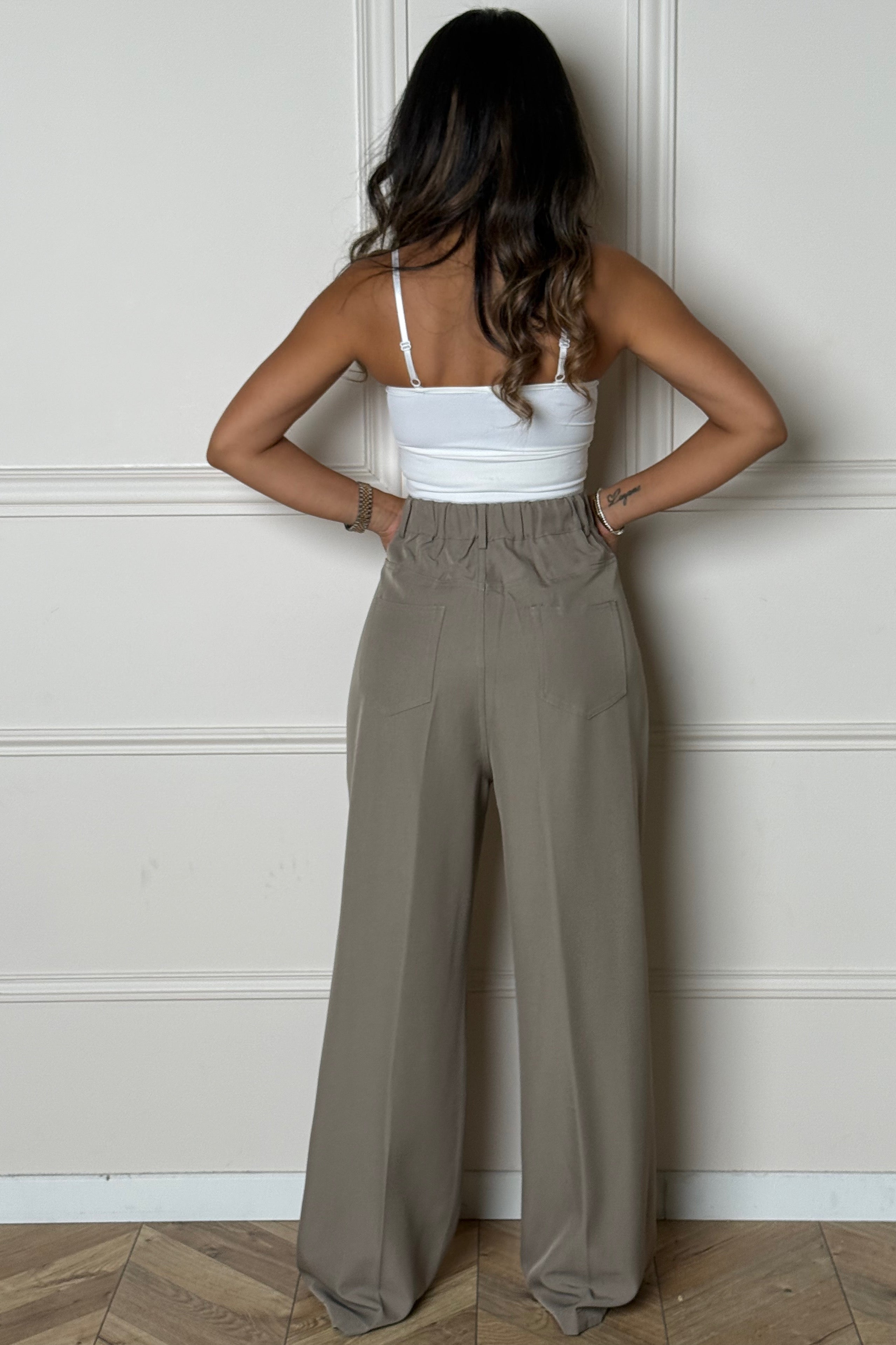 Pantalon Femme Coupe Droite Élégant avec Poches - Confort & Style