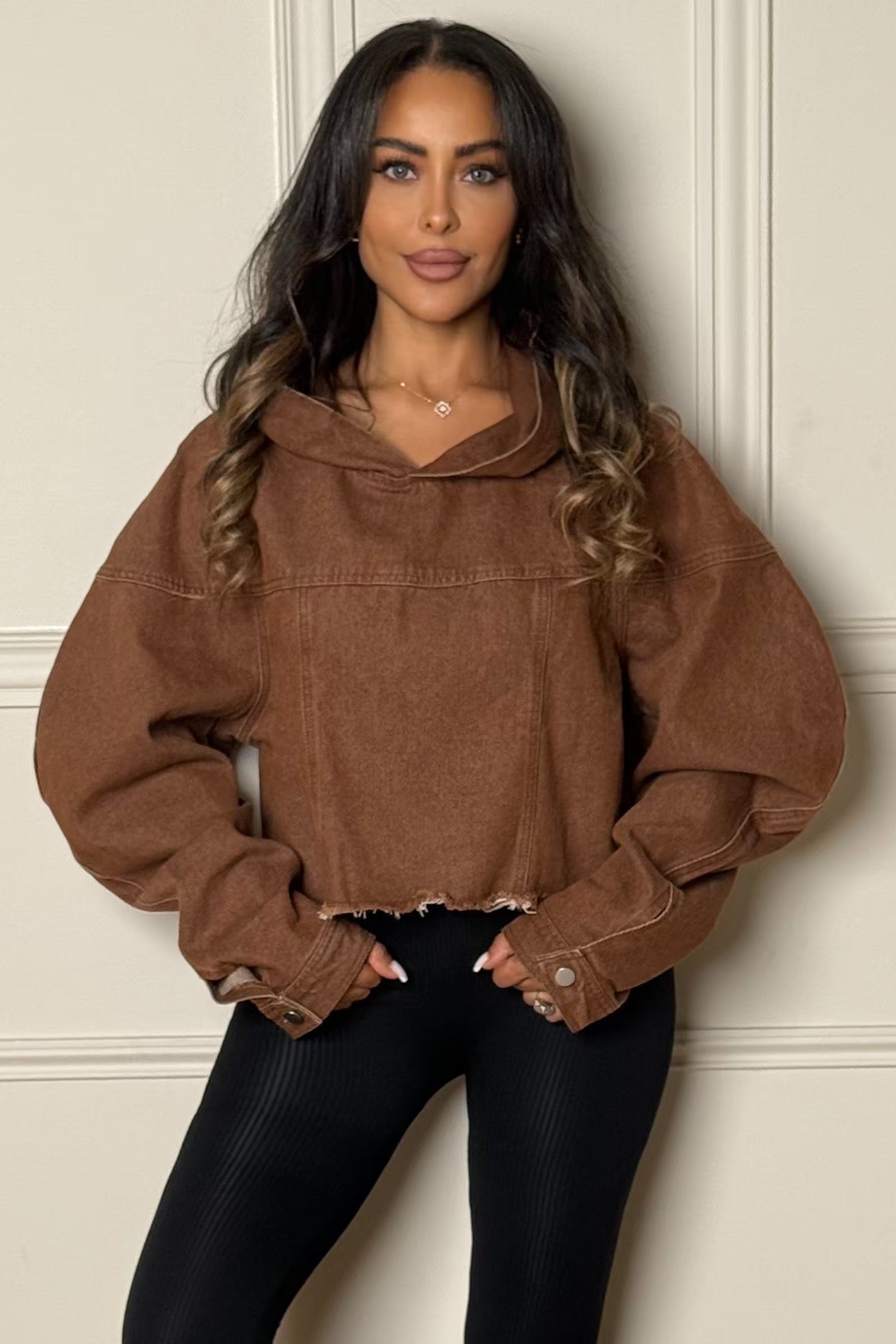 Sweat denim oversize femme confort tendance BLOOSHOP
