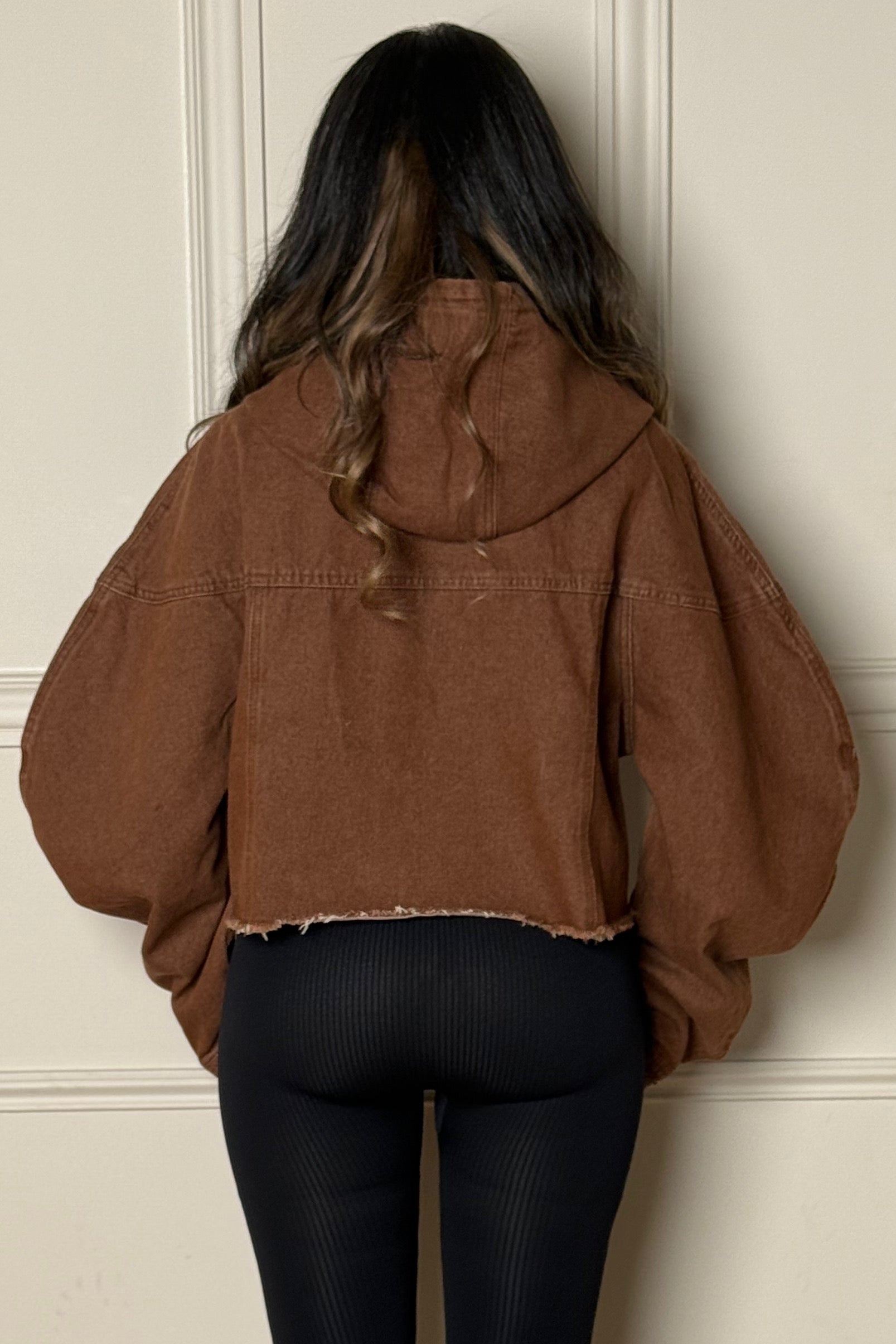Dos du sweat denim oversize femme BLOOSHOP
