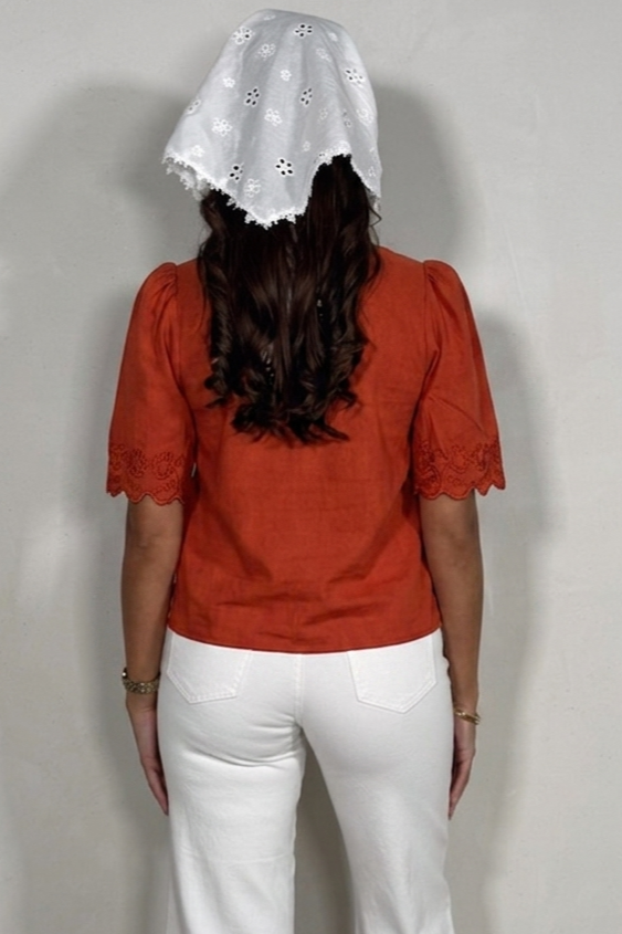Chemisier Femme Noué Broderie - Style Bohème Chic