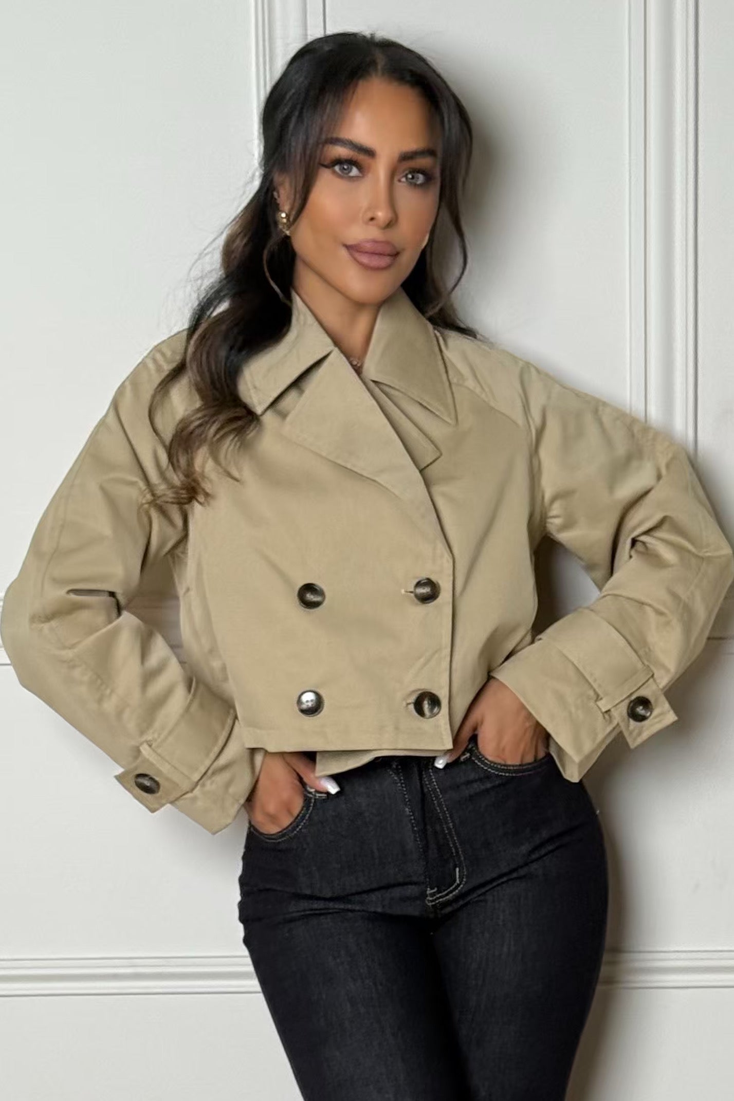 Trench Court Femme