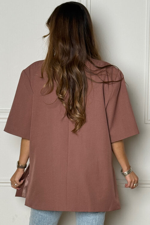 Style bureau blazer manches courtes femme chic - Blooshop
