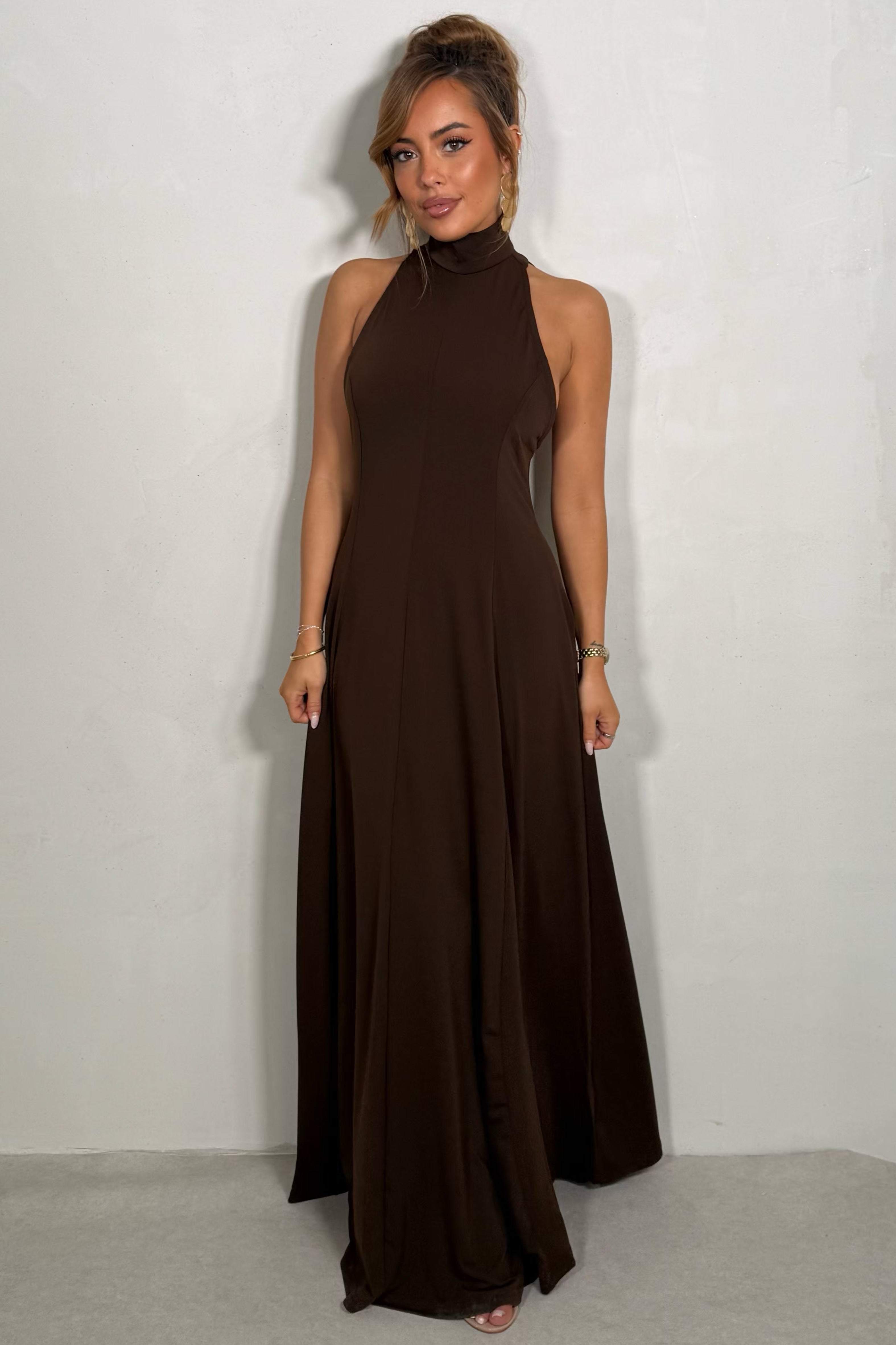 Robe col mao femme