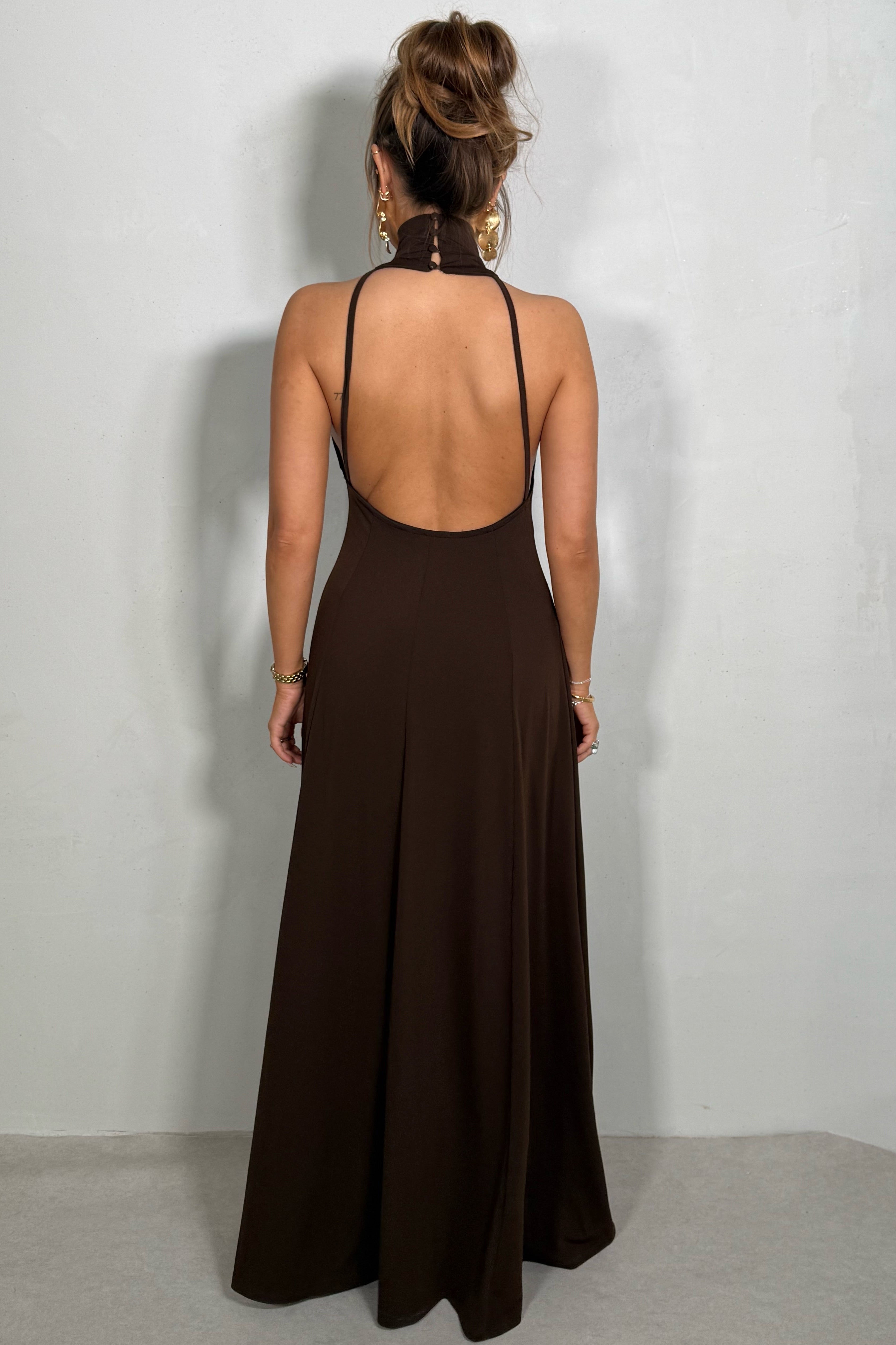 Robe col mao femme