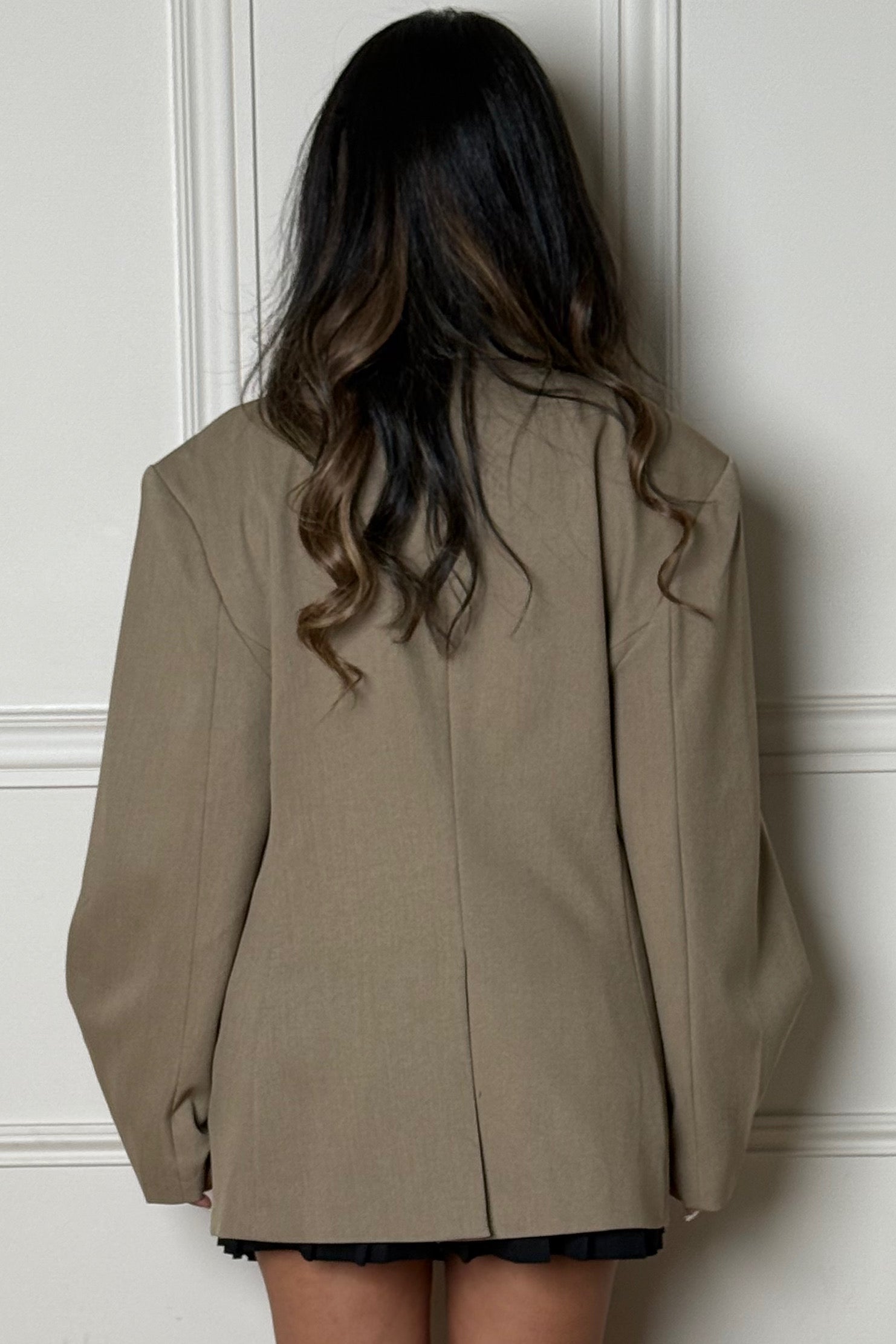 Blazer Oversize Manches Ballon Boutonné Femme