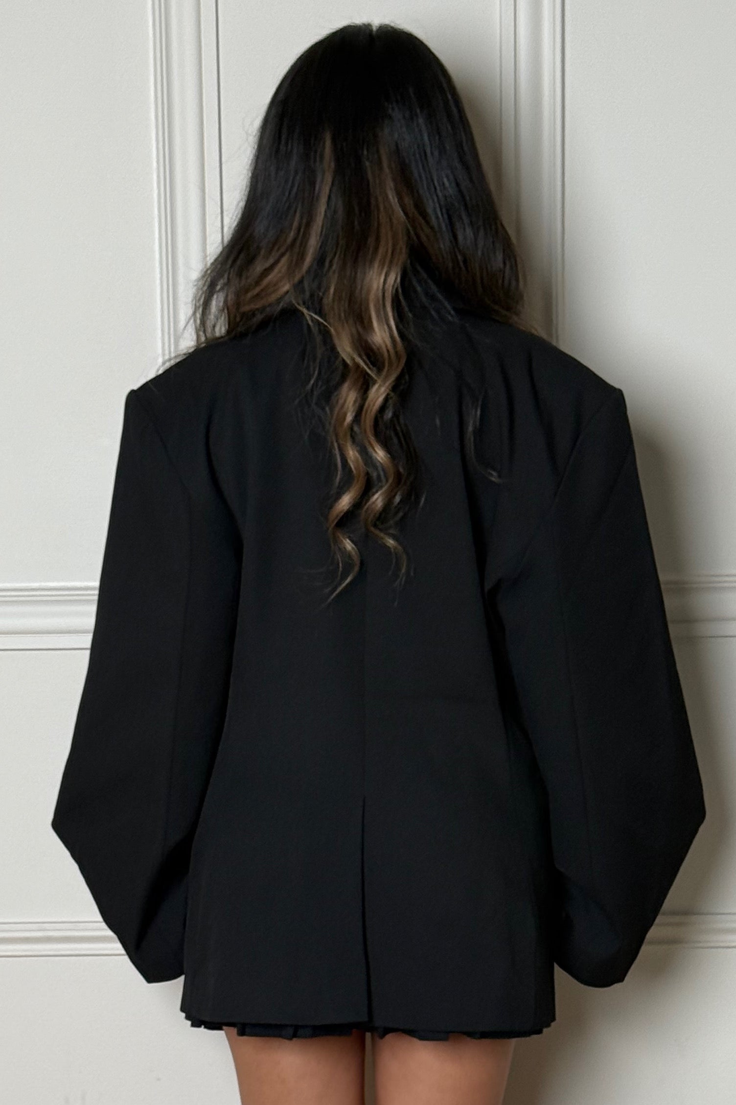 Blazer Oversize Manches Ballon Boutonné Femme