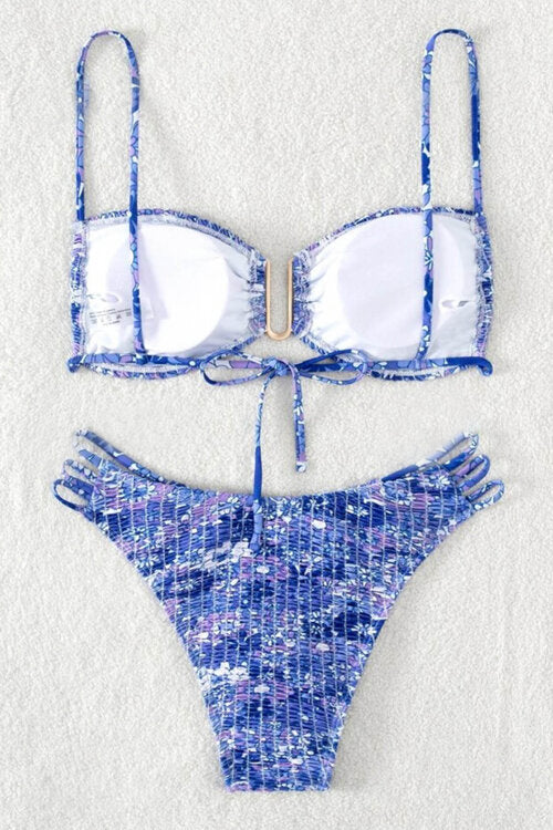 Maillot de Bain Fleuri Femme Violet