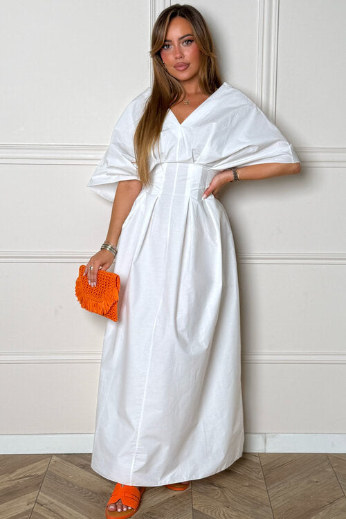 Robe Col V à Pinces Femme