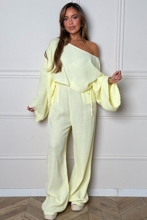 Ensemble Gaze de Coton Top + Pantalon Femme