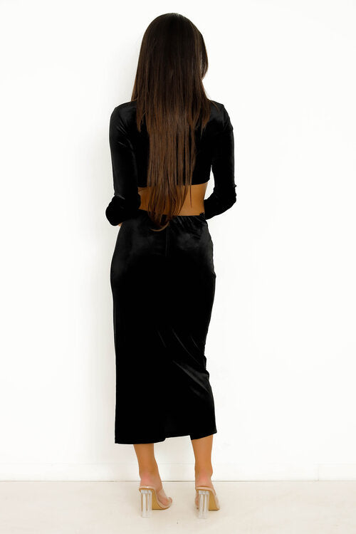 Robe Velours Asymétrique