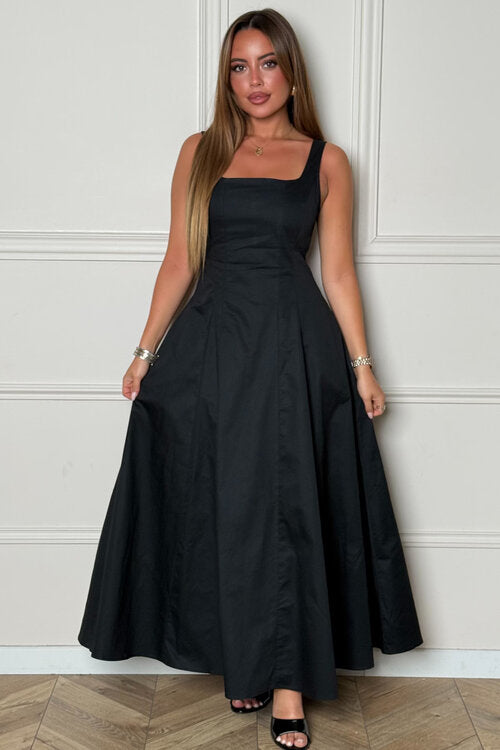 Robe Col Carré Evasée Femme