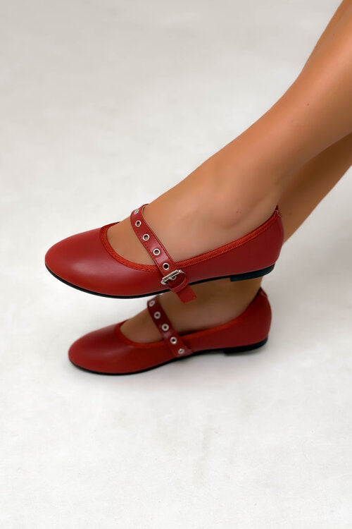 Ballerines à Brides + Œillets Femme