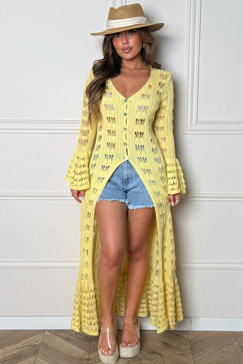 Gilet Maxi Long Ajouré