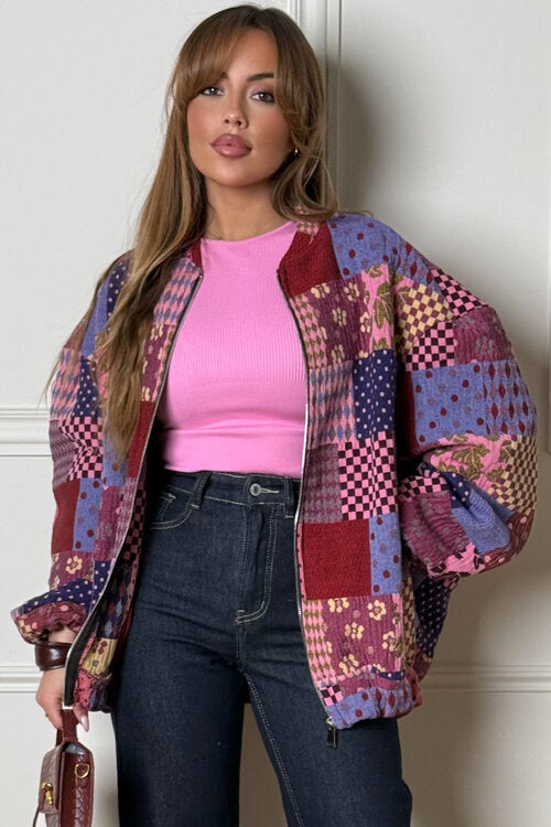 Bombers Patchwork Femme