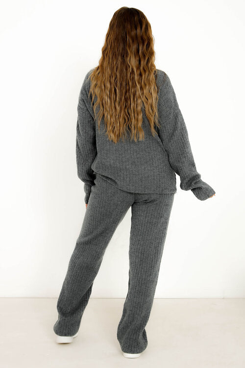 Ensemble Côtelé Pull + Pantalon