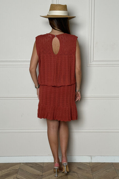upe ajourée crochet taille haute style estival femme