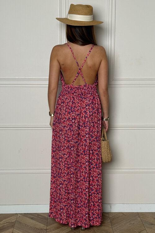 Robe Longue Imprimée Fleurs Femme