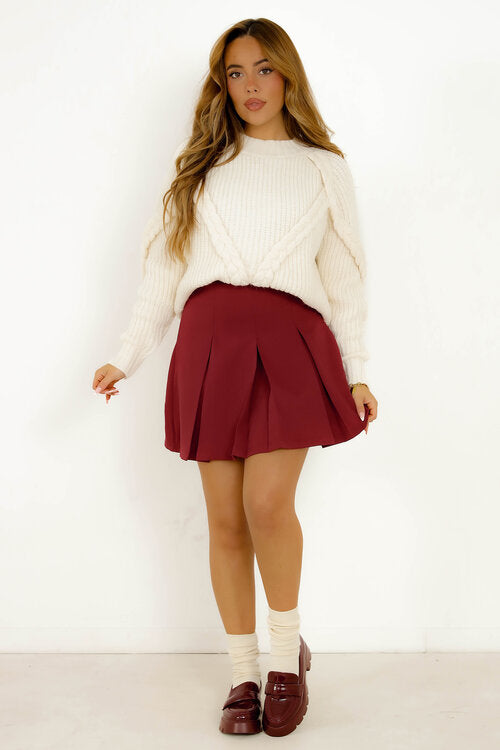 Pull Col Rond Torsades Femme