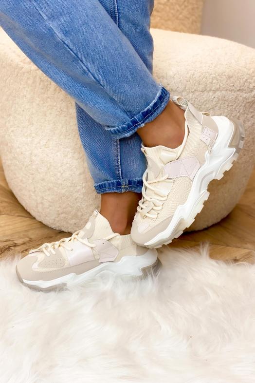 Baskets Femme Beige