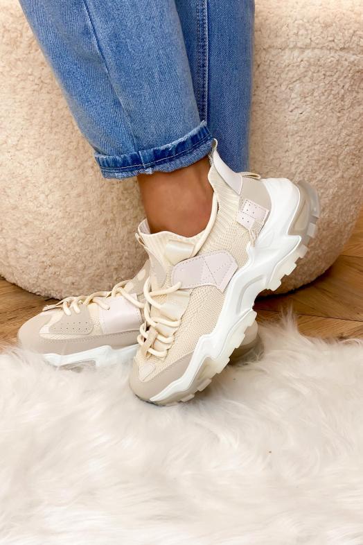 Baskets Femme Beige