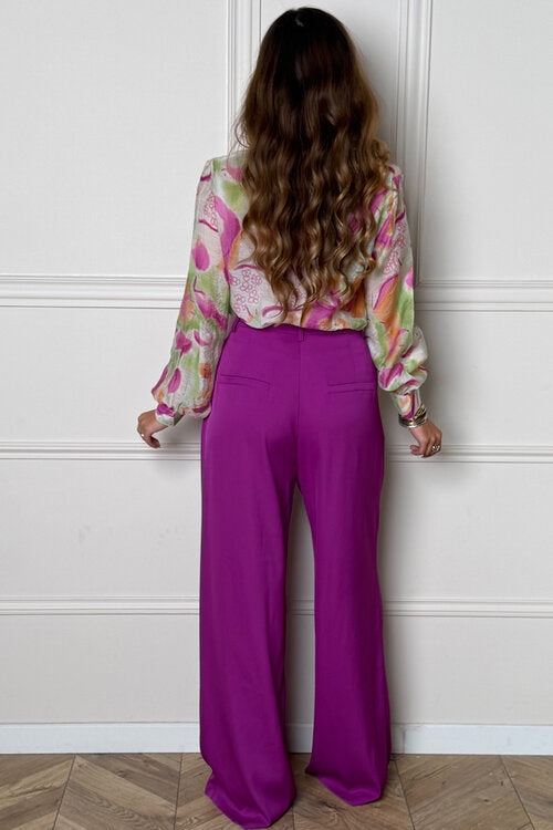Pantalon Ample à Pinces + Poches