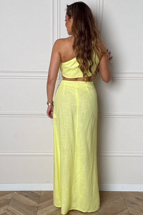 Robe en Lin Asymétrique