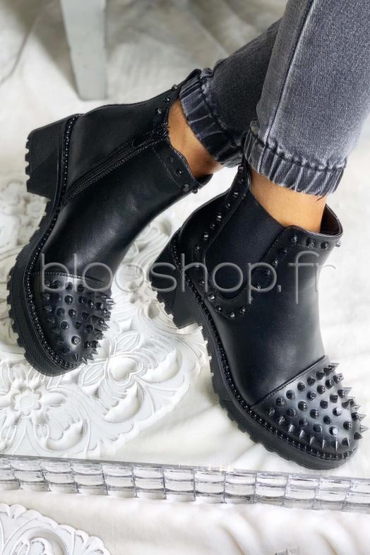 Boot´s Clous Femme Noir