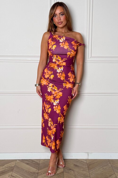 Robe Fleurie à Bretelles Nouées
