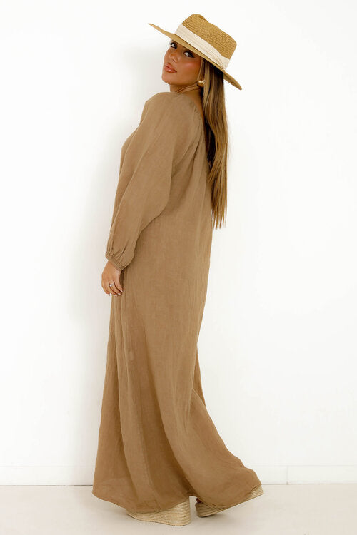 Robe en Lin Une Manche