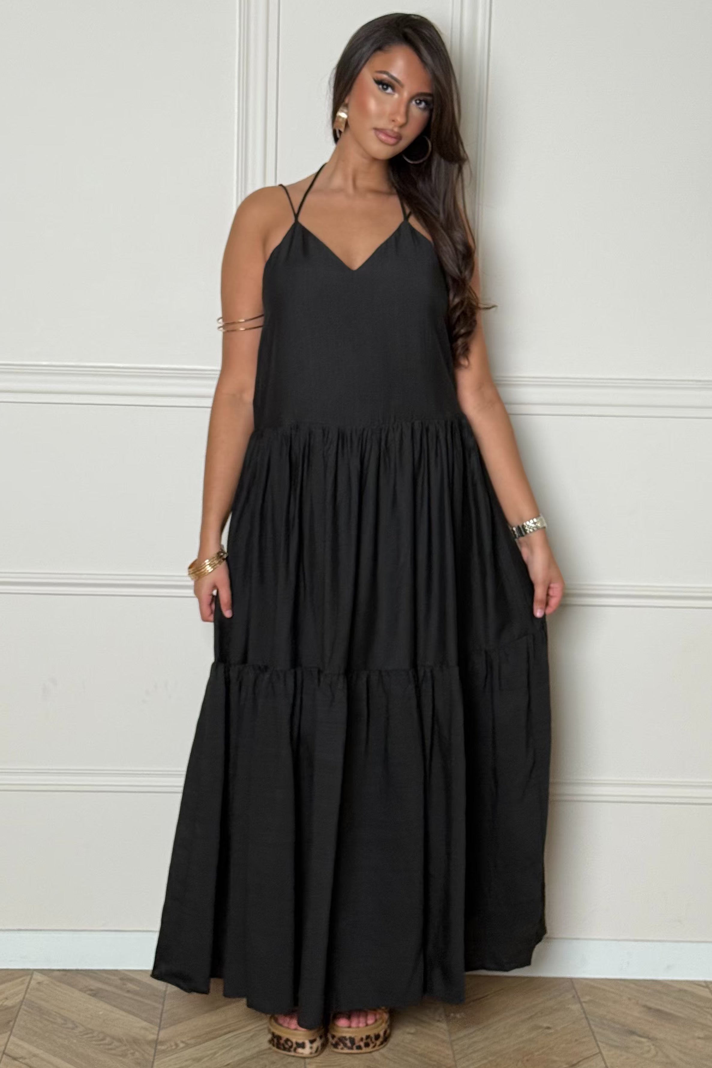 Détail bretelles ajustables robe maxi oversize femme confort BLOOSHOP
