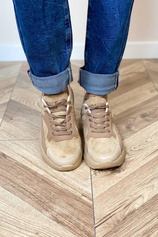 Basket Femme Bimatière Camel