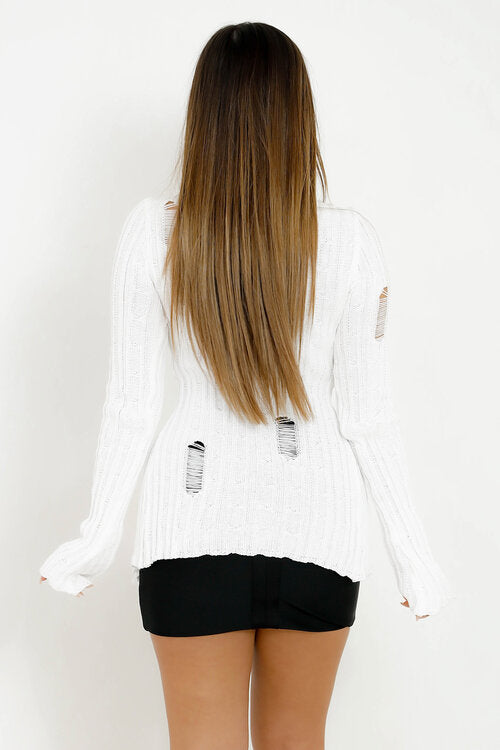 Top Ajouré Boutonné