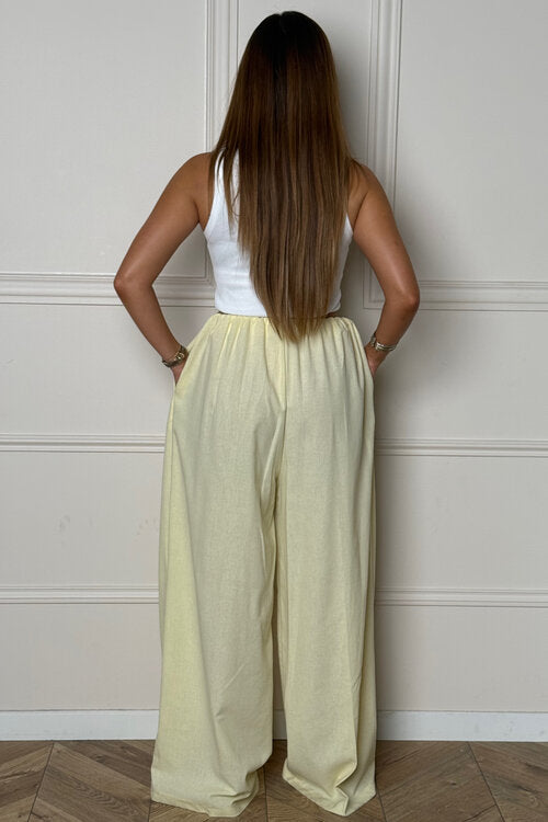 Pantalon en Lin Oversize Femme