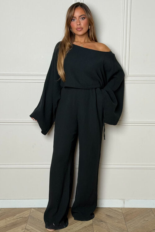 Ensemble Gaze de Coton Top + Pantalon Femme