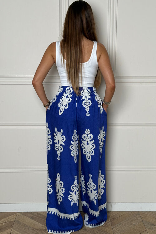 Pantalon Oversize Imprimé Femme