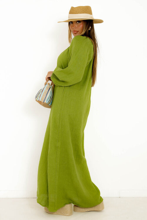 Robe en Lin Une Manche