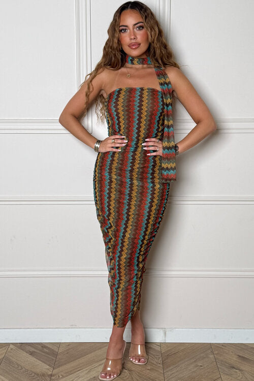 Robe Colorée Zig Zag + Challe