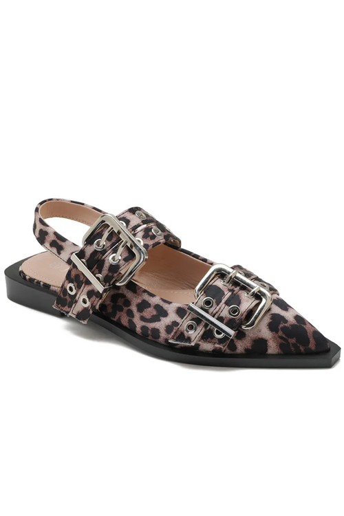 Style chic mules bout pointu oeillets boucles femme - Blooshop

