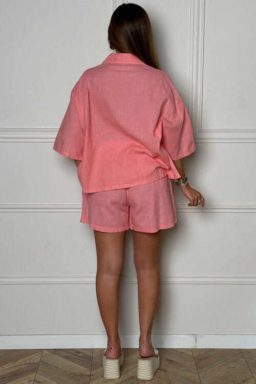 Ensemble en Lin Chemise + Short Femme
