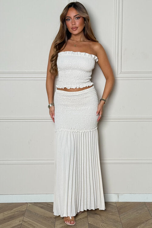Ensemble Smocké Bustier + Jupe Femme