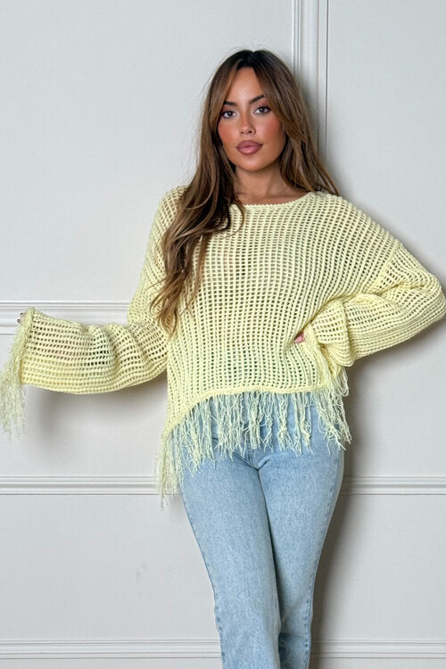 Top Ajouré + Franges Femme