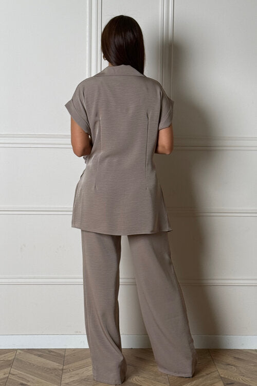 Ensemble Chemisier Noeud + Pantalon