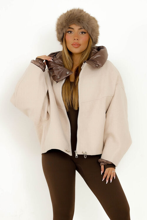 Manteau Manches Oversizes + Capuche Intégrée