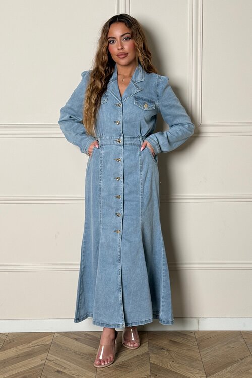 Robe Denim Bas Sirène Femme