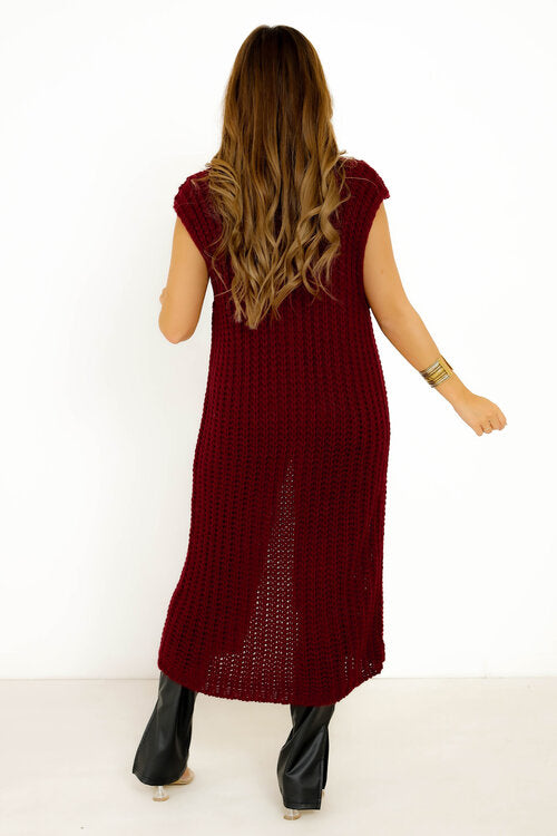 Gilet Long Sans Manches Femme