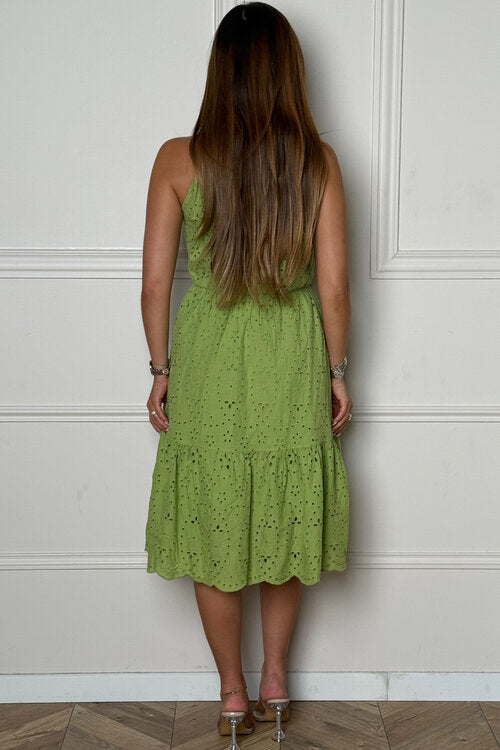 Robe Col Mao Broderie Anglaise Femme