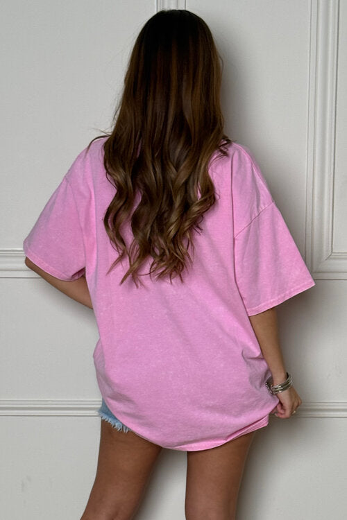 Tee Shirt Ample Délavé Femme
