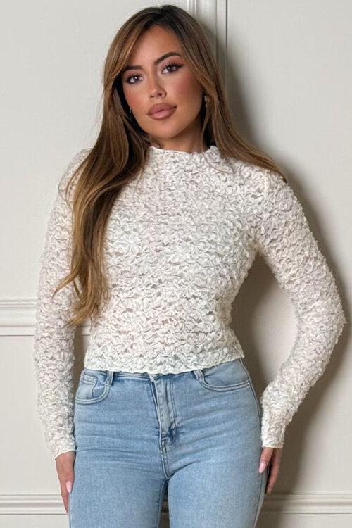 Top Froufrou à Fleurs Femme