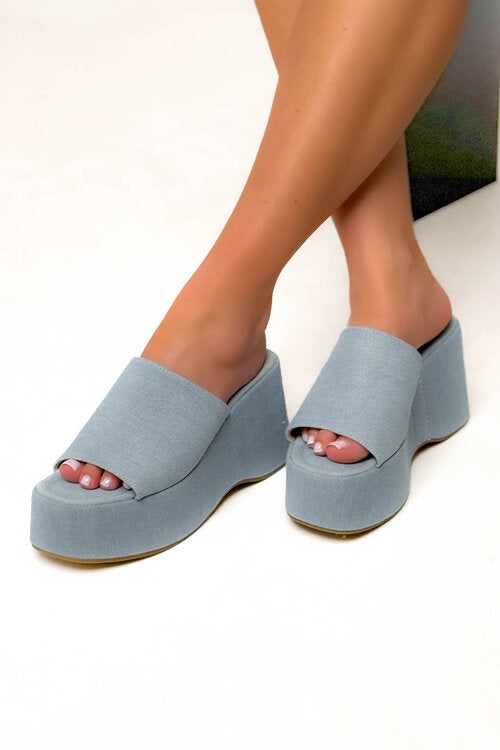 Espadrilles Compensées Denim