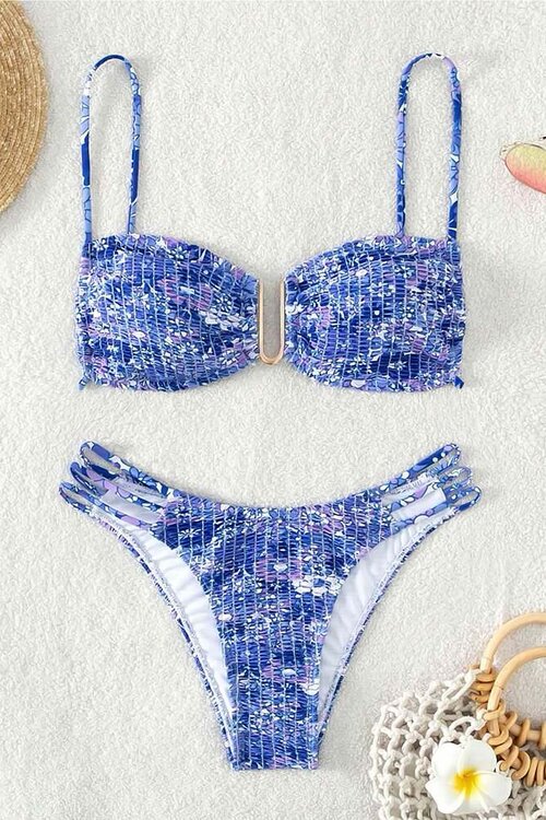 Maillot de Bain Fleuri Femme Violet